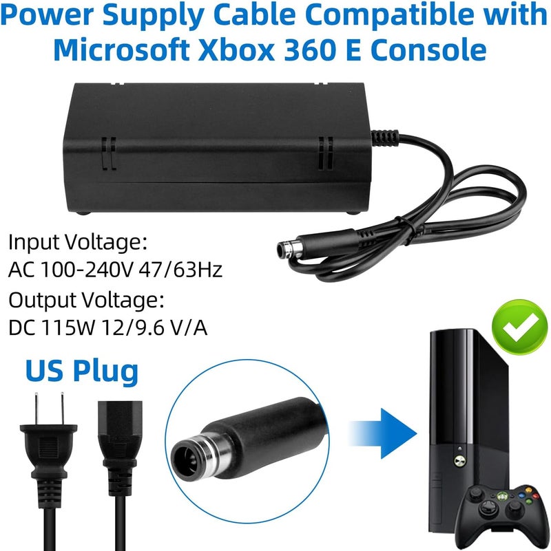 OSTENT US AC Adapter Charger Power Supply Cable Cord for Microsoft Xbox 360 E Console - Image 3